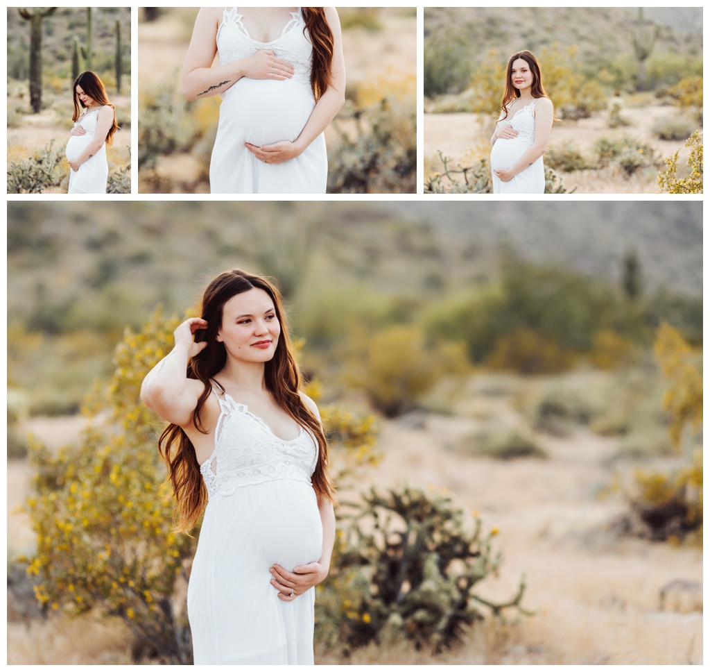 Arizona desert maternity photos