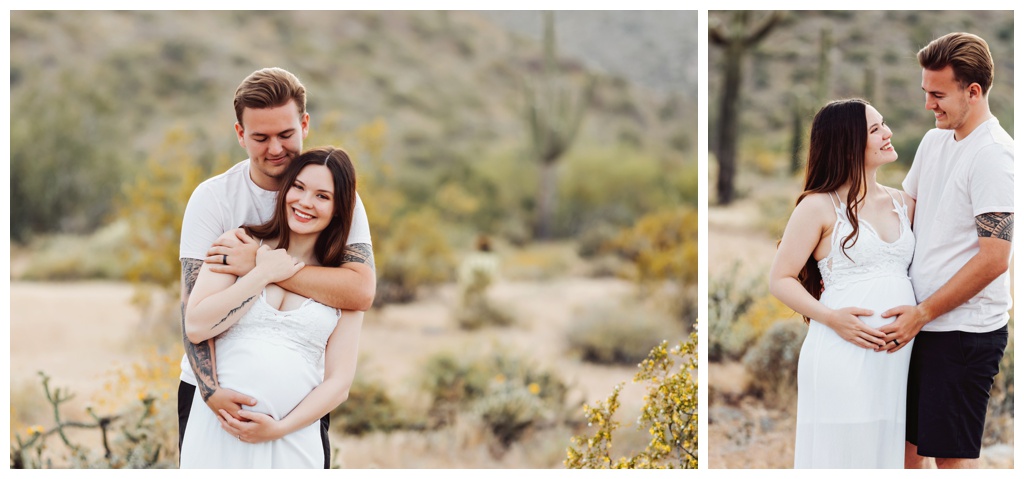 Arizona desert maternity photos