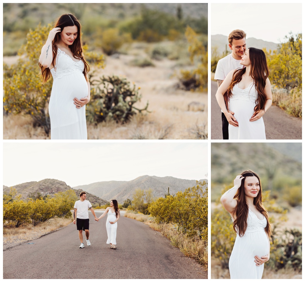 Arizona desert maternity photos