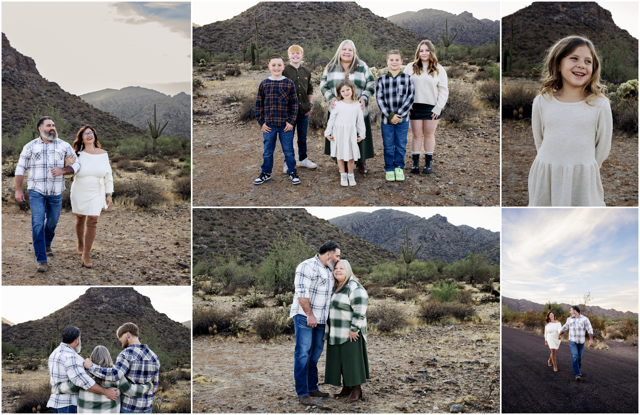 Grandmother sharing a family photo session with her grandkids.

